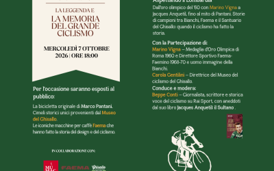 La Leggenda e la Memoria del grande Ciclismo | mercoledì 7 Ottobre 2026